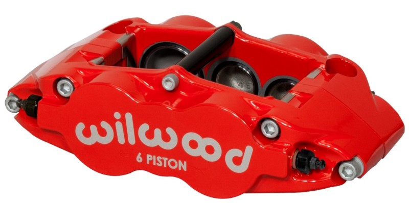 WIL Superlite Caliper - Wilwood Caliper-Narrow Superlite 6R-LH - Red 1.62/1.12/1.12in Pistons 1.10in Disc