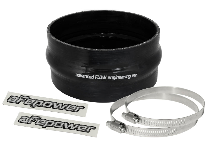 AFE Elbow Reducing Couplers - aFe Magnum FORCE CAI Univ. Silicone Coupling Kit (6in. ID / 3in. L) Straight Coupler w/Hump - Black