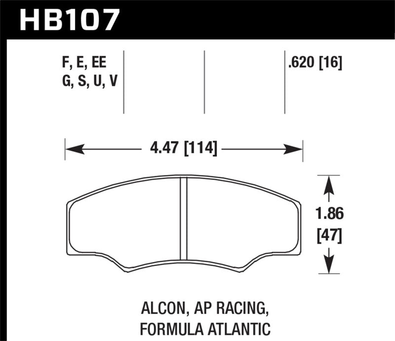 HAWK DTC-70 Brake Pad Sets - Hawk CP2361/CP3228/CP5104/CP5144 AP Racing DTC-70 Brake Pads