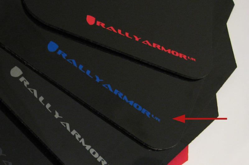 RAL UR Blk Flap/Blue Logo - Rally Armor 02-07 Subaru WRX/STI/RS/2.5i (Wagons Req. Mod.) Black UR Mud Flap w/Blue Logo