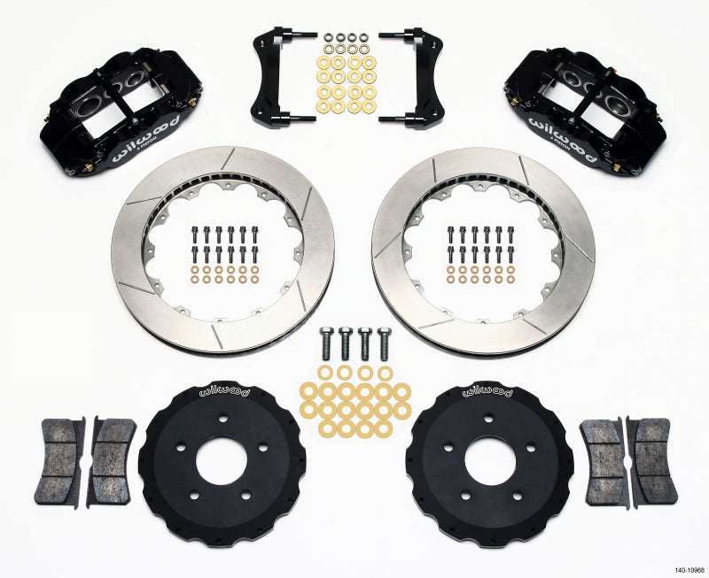 WIL Superlite Brake Kit - Wilwood Narrow Superlite 6R Front Hat Kit 13.06in Backdraft Cobra (BMW E36 Based)