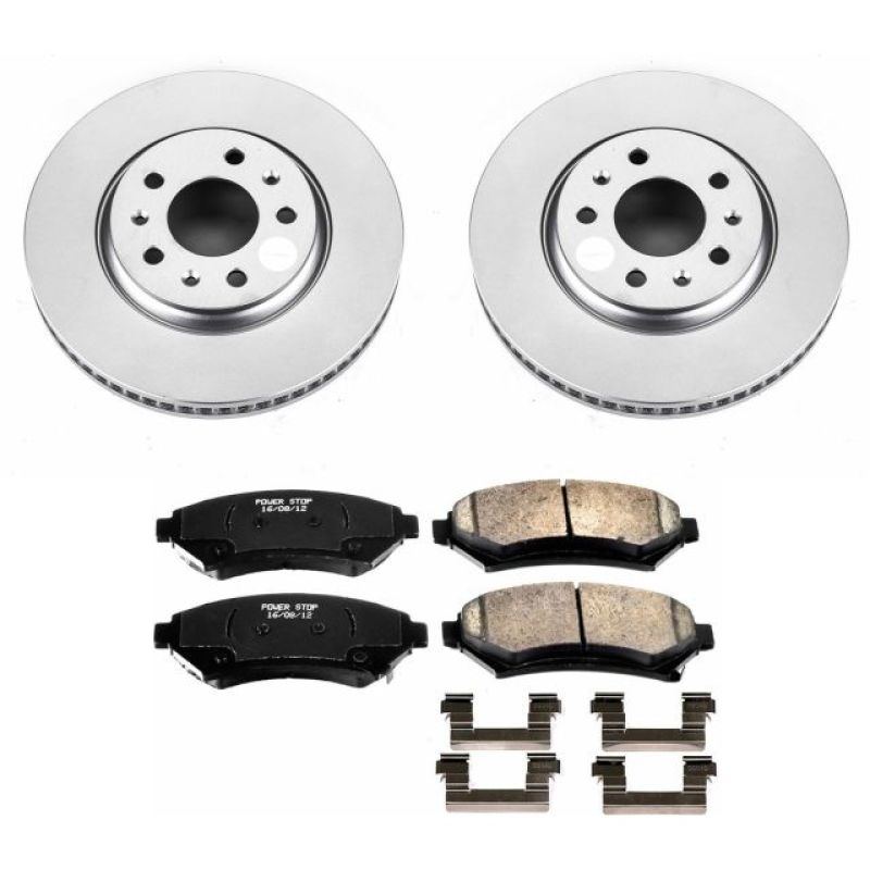 PSB Z17 Evolution Coated Kit - Power Stop 2004 Cadillac Seville Front Z17 Evolution Geomet Coated Brake Kit