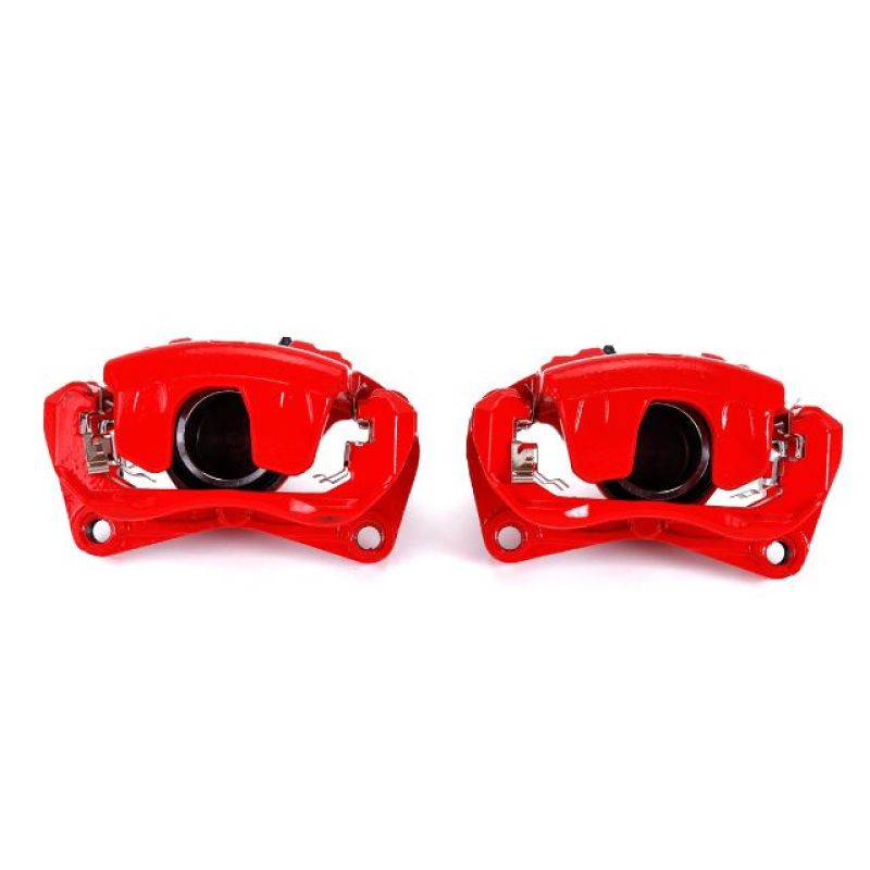 PSB Red Calipers - Power Stop 07-10 Nissan Altima Front Red Calipers w/Brackets - Pair