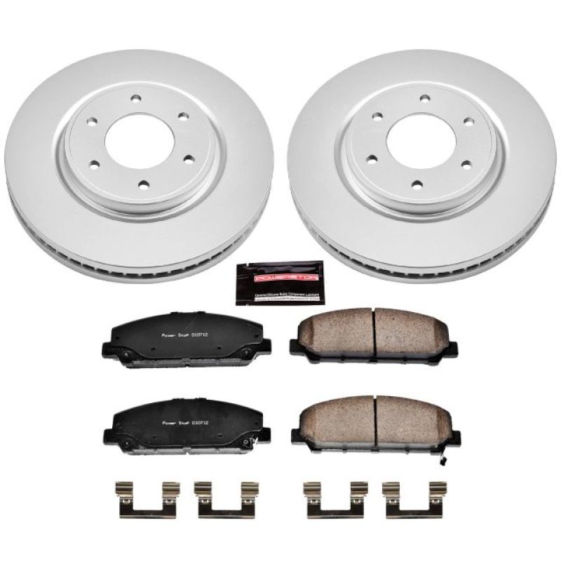 PSB Z17 Evolution Coated Kit - Power Stop 08-10 Infiniti QX56 Front Z17 Evolution Geomet Coated Brake Kit
