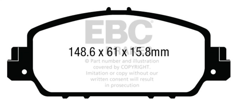 EBC Greenstuff Brake Pad Sets - EBC 13+ Honda Accord Coupe 2.4 EX Greenstuff Front Brake Pads