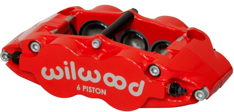 WIL Superlite Caliper - Wilwood Caliper-Forged Narrow Superlite 6R-L/H 1.75/1.25/1.25in Pistons 1.10in Rotor - Red