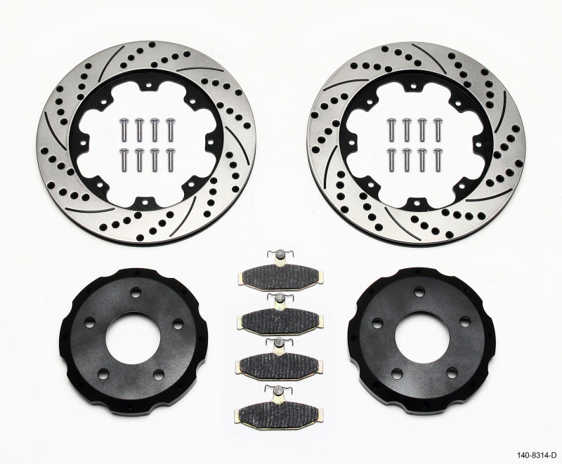 WIL Rotor Kit - Wilwood Pro-Matrix Rear Kit Drilled 88-96 Corvette C4