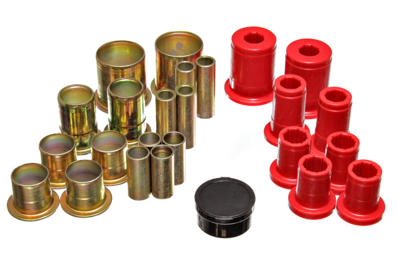 ES Cntrl Arm Bushings - Red - Energy Suspension 73-74 Camaro / 73 GrandAm/GrandPrix Red Control Arm Bushing Set - Complete Set