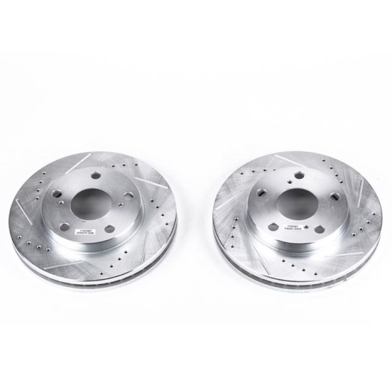 PSB Evolution Drill/Slot Rotor - Power Stop 92-01 Toyota Camry Front Evolution Drilled & Slotted Rotors - Pair