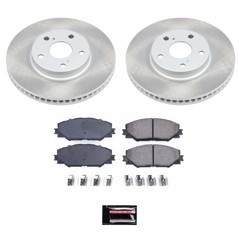 PSB Semi-Coated Rotor Kits - Power Stop 06-18 Toyota RAV4 Front Semi-Coated Rotor Kit