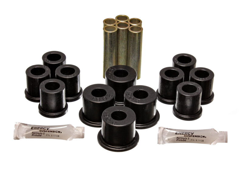 ES Spring/Shackle Bush - Black - Energy Suspension Ford 4 Wd Front Spring Bushing Set - Black
