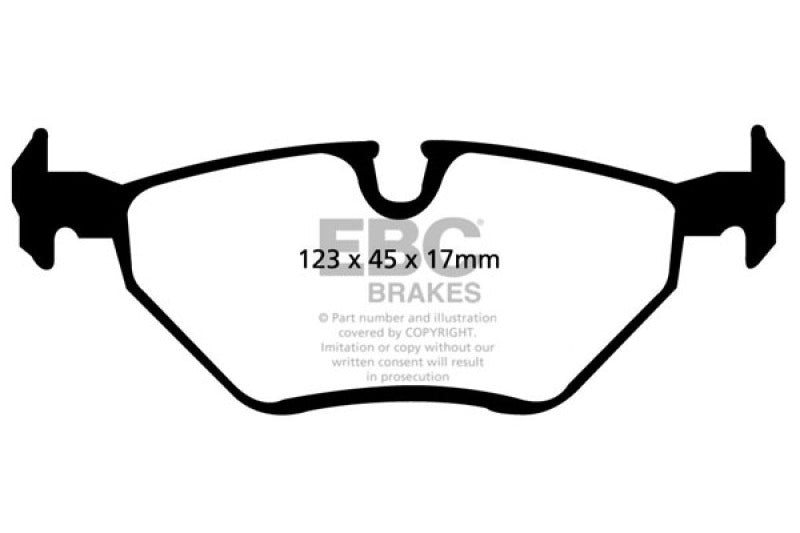 EBC Redstuff Brake Pad Sets - EBC 99-02 BMW Z3 2.5 Redstuff Rear Brake Pads