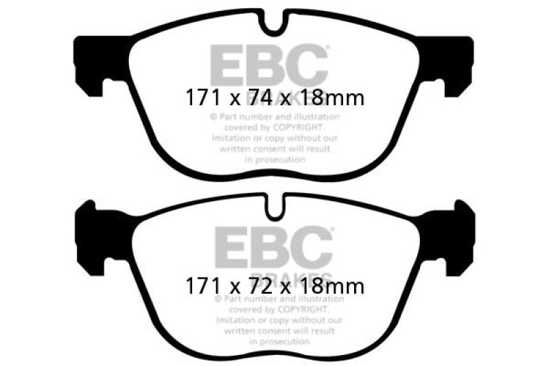 EBC Redstuff Brake Pad Sets - EBC 07-10 BMW X5 3.0 Redstuff Front Brake Pads