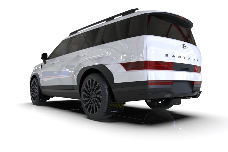 RAL UR Blk Flap/Rd Logo - Rally Armor 24-25 Hyundai Santa Fe Black Mud Flap w/Red Logo