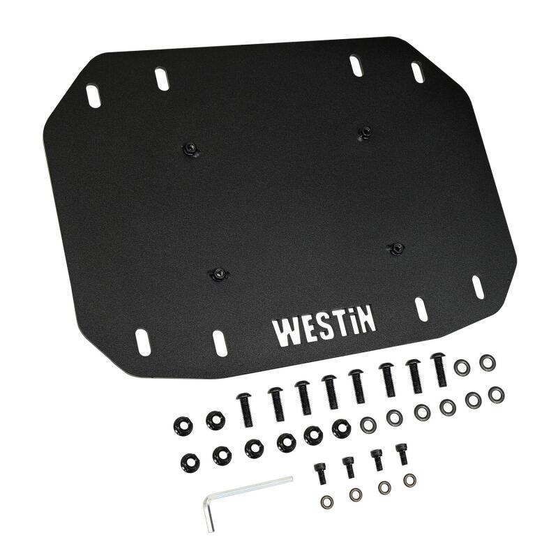 WES Tire Carrier - Westin 18-25 Wrangler JL Spare Tire Delete Plate - Tex. Blk