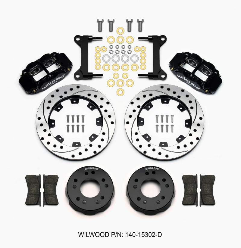 WIL Superlite Brake Kit - Wilwood Narrow Superlite 6R Front Kit 12.19in Drilled 63-87 C10 w/ Wilwood Pro Spindles