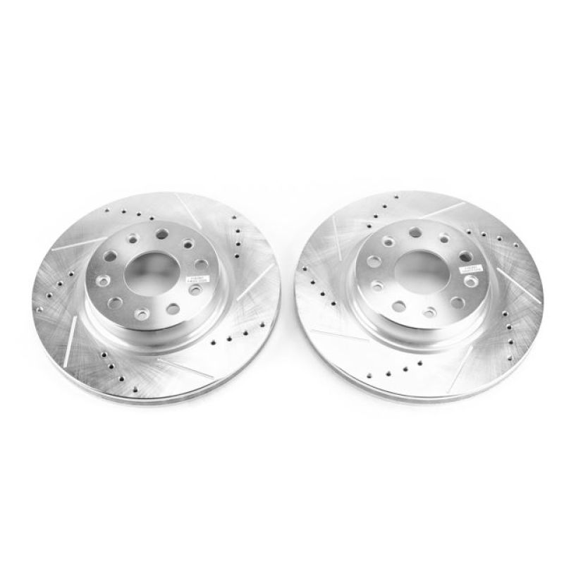 PSB Evolution Drill/Slot Rotor - Power Stop 2018 Jeep Wrangler Front Evolution Drilled & Slotted Rotors - Pair