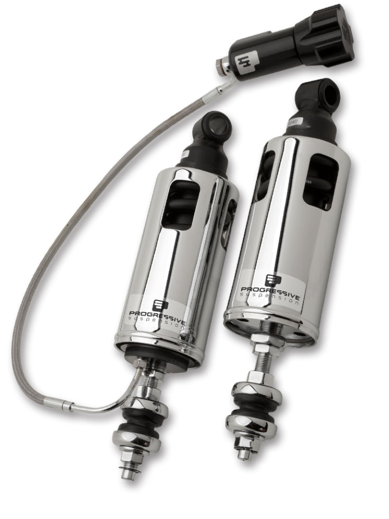 PGR 422 Shocks - Progressive 89-99 Harley Softail 422 Series Shocks w/RAP - Chrome