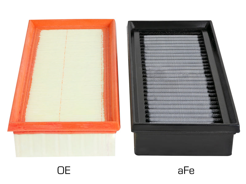 AFE Direct Fit Pro DRY S Air Filter - aFe Magnum FLOW Pro DRY S OE Replacement Filter 15-19 Mercedes C63 AMG 4.0L TT (Pair)