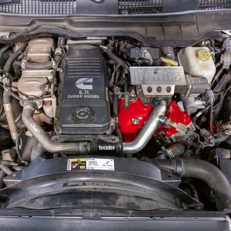 GBE Monster-Ram Intake - Banks Power 13-18 Dodge RAM 6.7L Monster-Ram Intake System W/Fuel Line-Chassis Cab Red