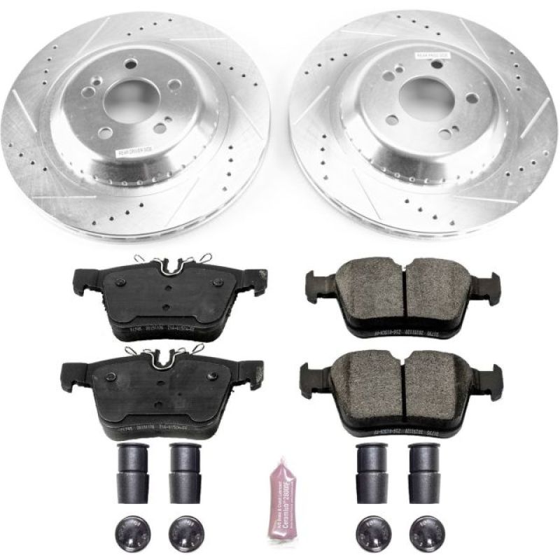 PSB Z23 Evolution Kit - Power Stop 2018 Mercedes-Benz C350e Rear Z23 Evolution Sport Brake Kit