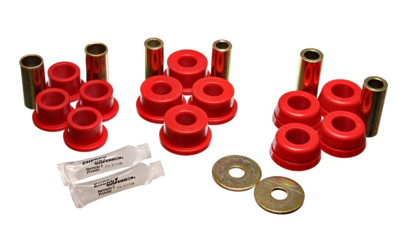 ES Cntrl Arm Bushings - Red - Energy Suspension 92-95 Toyota MR2 Red Rear Control Arm Bushing Set (includes Strut Bushings)