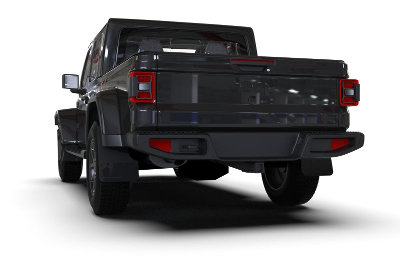 RAL UR Blk Flap/Grey Logo - Rally Armor 19-25 Jeep JT Gladiator (Mojave/Rubicon) Black Mud Flap w/Grey Logo