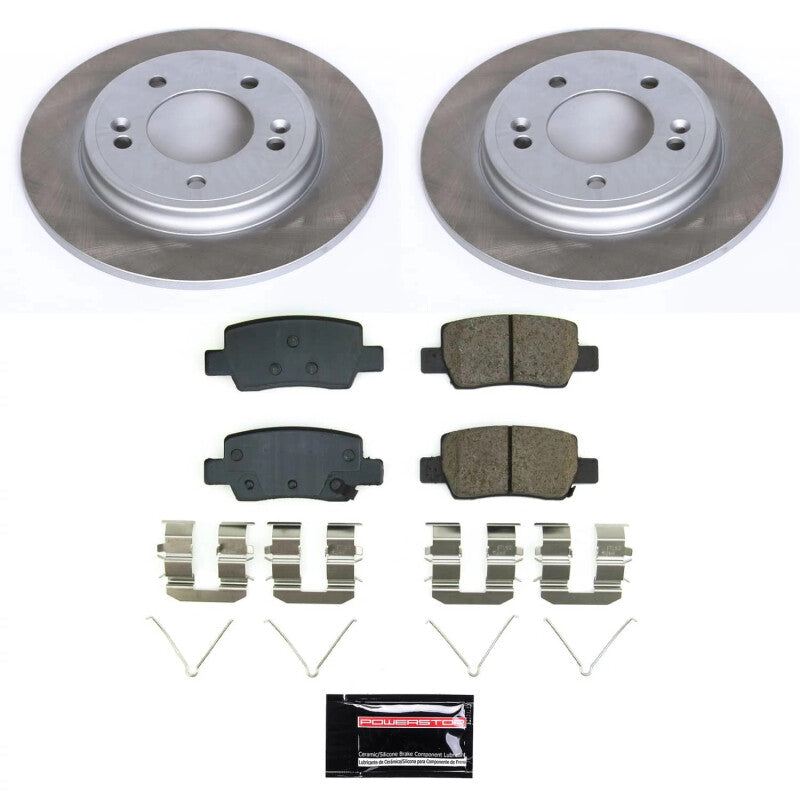 PSB Semi-Coated Rotor Kits - Power Stop 21-23 Hyundai Elantra Rear Semi-Coated Rotor Kit