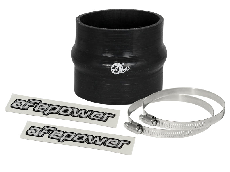 AFE Elbow Reducing Couplers - aFe Magnum FORCE Intake Coupling Kit (3-1/4IN ID to 3-1/8IN ID x 3IN L)Straight Coupler w Hump Black