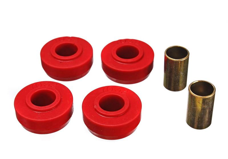 ES Strut Bushings - Red - Energy Suspension 62-67 Chevy Nova Red Front Strut Rod Bushing Set