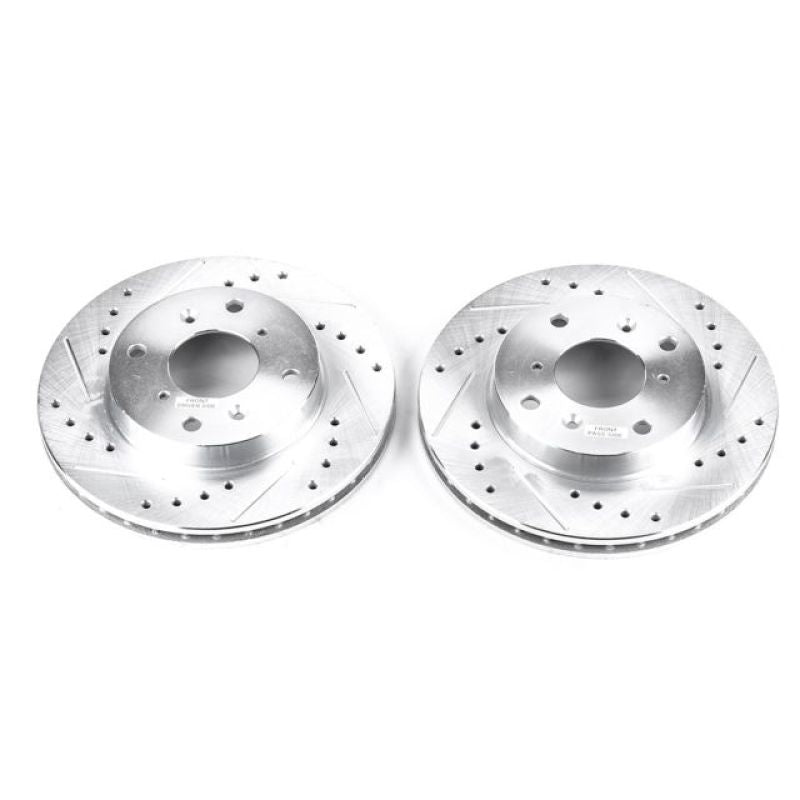 PSB Evolution Drill/Slot Rotor - Power Stop 98-99 Acura CL Front Evolution Drilled & Slotted Rotors - Pair