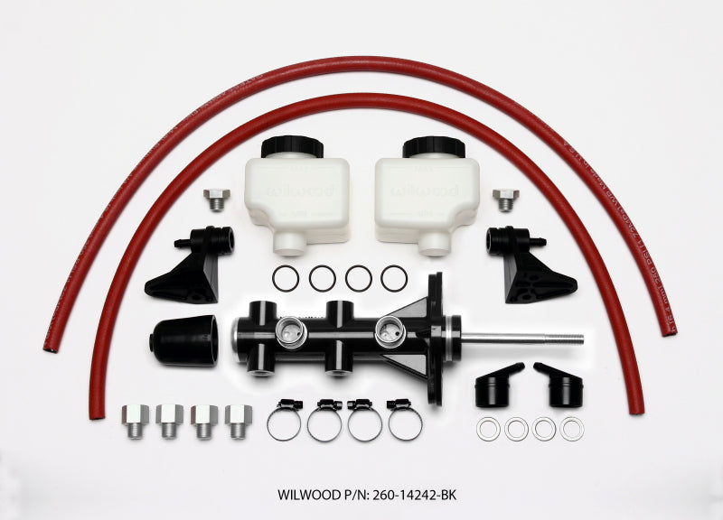 WIL Master Cylinder - Wilwood Tandem Remote Master Cylinder - 15/16in Bore Black