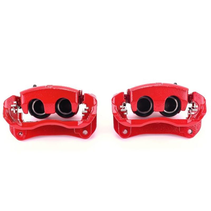 PSB Red Calipers - Power Stop 10-18 Lexus RX350 Front Red Calipers w/Brackets - Pair