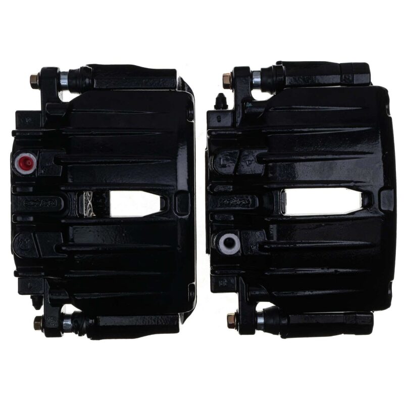 PSB Black Calipers - Power Stop 02-06 Cadillac Escalade Rear Black Caliper - Pair w/Bracket