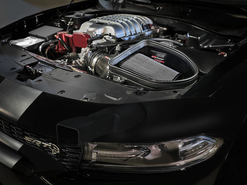 AFE Track Series Intake - aFe Dodge Charger SRT Hellcat Redeye 21-23 V8-6.2L Track Series Stage-2 Carbon Fiber Intake System