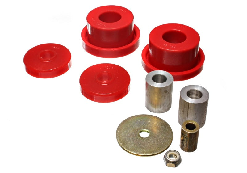 ES Diff Bushings - Red - Energy Suspension 08-10 Chrysler Challenger/07-10 Charger RWD Red Rear Diff Mount Bushing Set