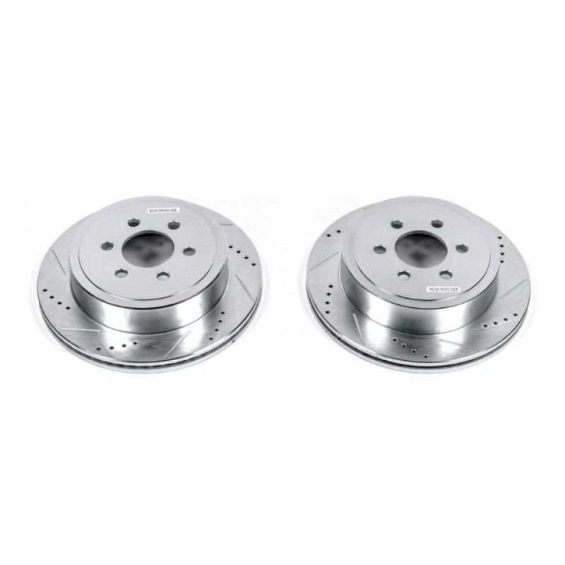 PSB Evolution Drill/Slot Rotor - Power Stop 2003 Dodge Durango Rear Evolution Drilled & Slotted Rotors - Pair