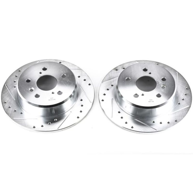PSB Evolution Drill/Slot Rotor - Power Stop 99-03 Lexus RX300 Rear Evolution Drilled & Slotted Rotors - Pair