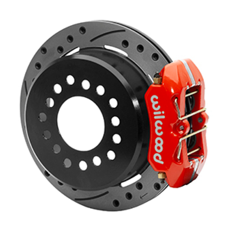 WIL Dynapro Brake Kit - Wilwood Dynapro Low-Profile 11.00in P-Brake Kit Dust Seal 2.36in Offset - Drilled Red