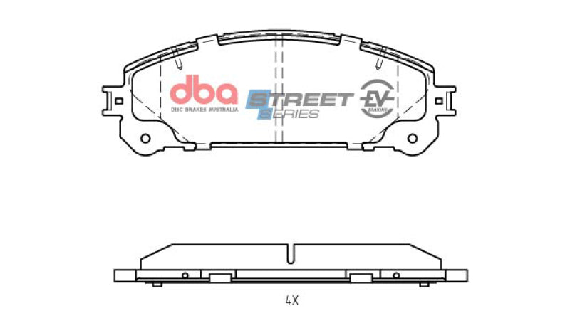 DBA Street Series Brake Pads - DBA 15-18 Lexus NX200t Front SSEV Street Series Brake Pads