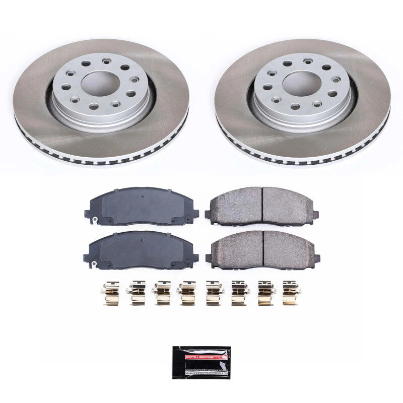 PSB Semi-Coated Rotor Kits - Power Stop 18-22 Jeep Wrangler Front Semi-Coated Rotor Kit
