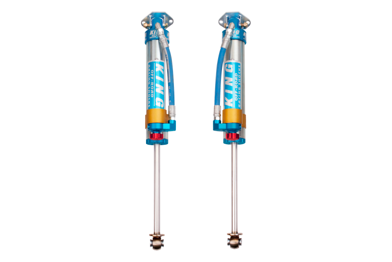 KIN 2.5 Shocks - King Shocks 07-18 Jeep Wrangler JK Rear 2.5 Dia Piggy Hose Res Shocks 0-2in Lift w/Adjuster (Pair)
