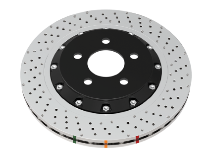 DBA 5000 Series Drilled Rotors - DBA 17-20 Honda Civic Type R Front 5000 Series Cross Drilled Rotor w/Black Hat