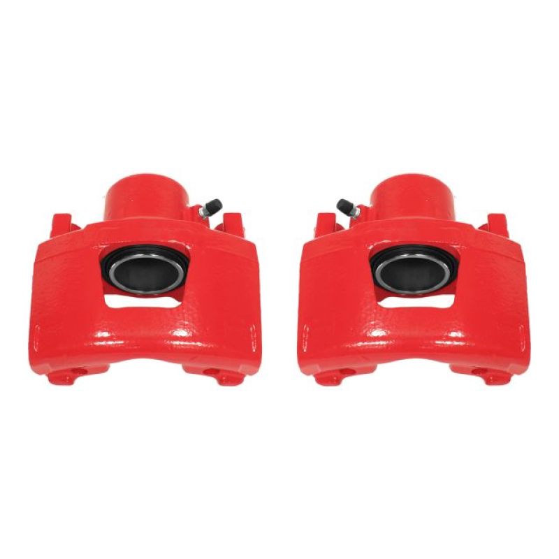 PSB Red Calipers - Power Stop 92-93 Buick LeSabre Front Red Calipers w/o Brackets - Pair