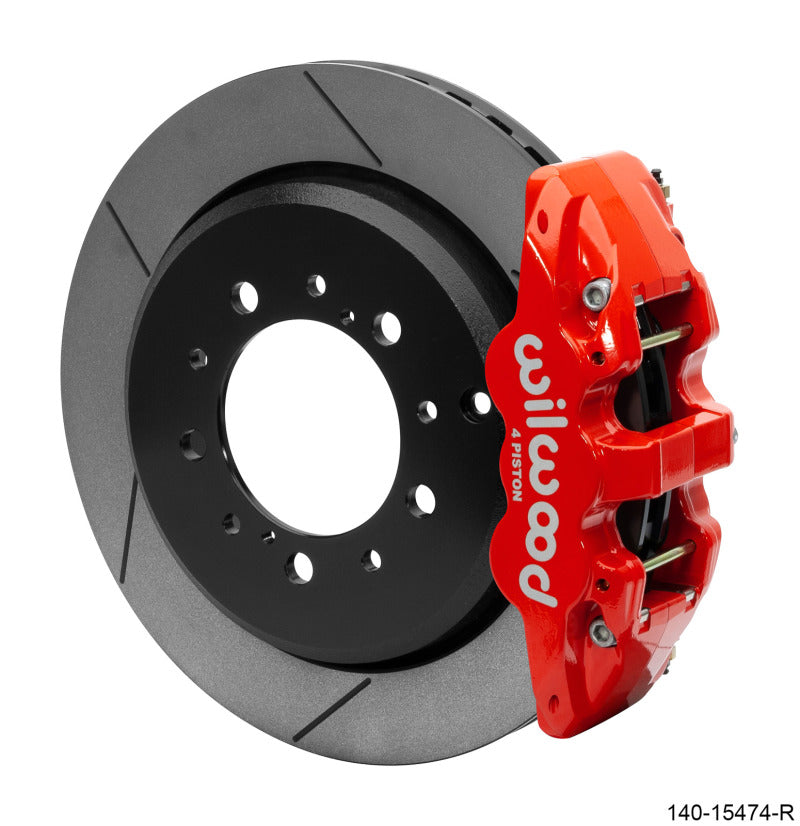 WIL Aero Brake Kit - Wilwood AERO4 Rear Truck Kit 14.50in Red 2008-2015 Toyota Land Cruiser (J200) w/ Lines