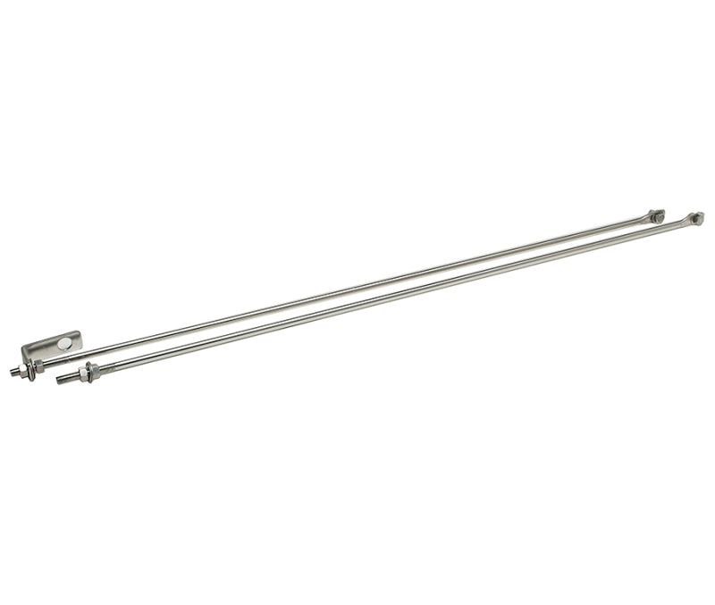 KEN Suspension Strut - Kentrol 72-86 Jeep CJ Strut Rod Kit - Polished Silver