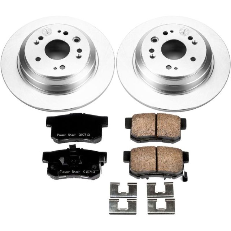 PSB Z17 Evolution Coated Kit - Power Stop 10-11 Honda Accord Crosstour Rear Z17 Evolution Geomet Coated Brake Kit