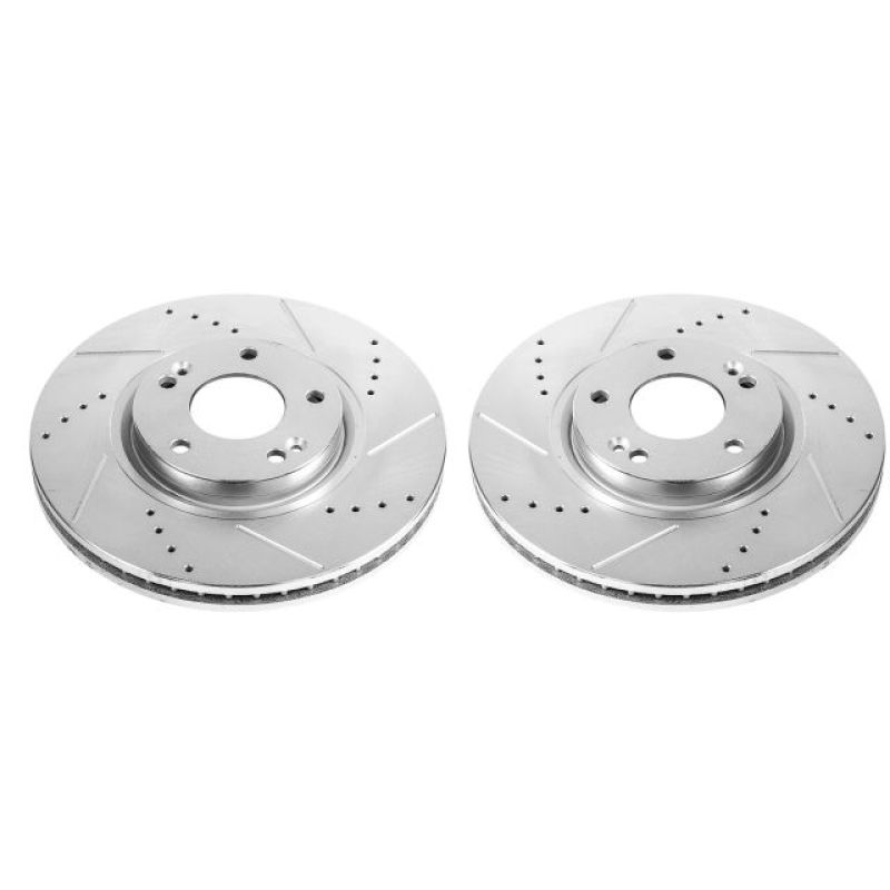 PSB Evolution Drill/Slot Rotor - Power Stop 06-11 Hyundai Azera Front Evolution Drilled & Slotted Rotors - Pair