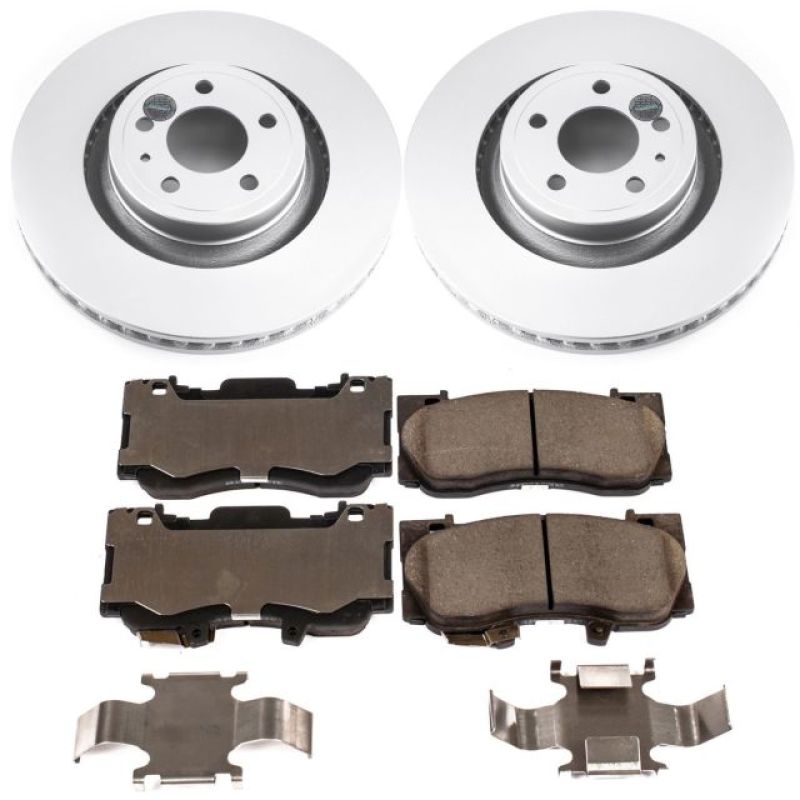 PSB Z17 Evolution Coated Kit - Power Stop 15-19 Ford Mustang Front Z17 Evolution Geomet Coated Brake Kit