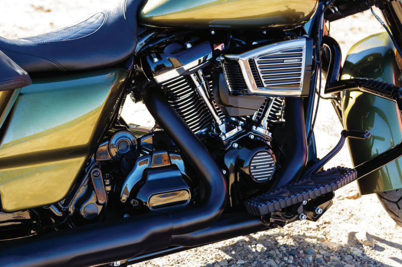 KUR Air Cleaner Covers B - Kuryakyn Servo Cover Milwaukee-8 With Kuryakyn Air Cleaners Chrome
